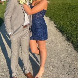 Alyce Paris Dress (4616) Size 8 Blue